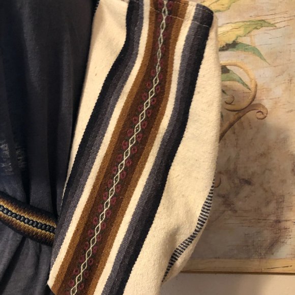 Arte Ecologico Peru Ivory Striped 100% Alpaca Wool Backpack OS - Picture 8 of 14